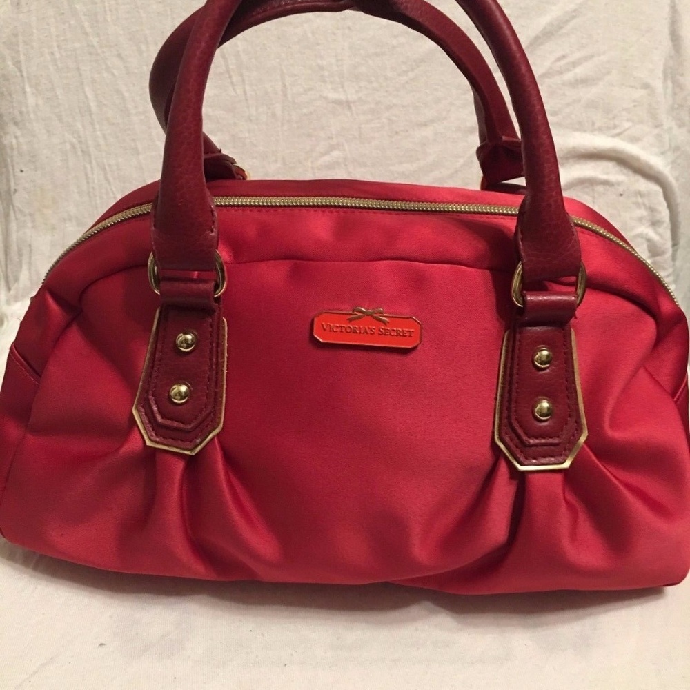 Victorias Secret Small Red Satin Bag 5x7x12